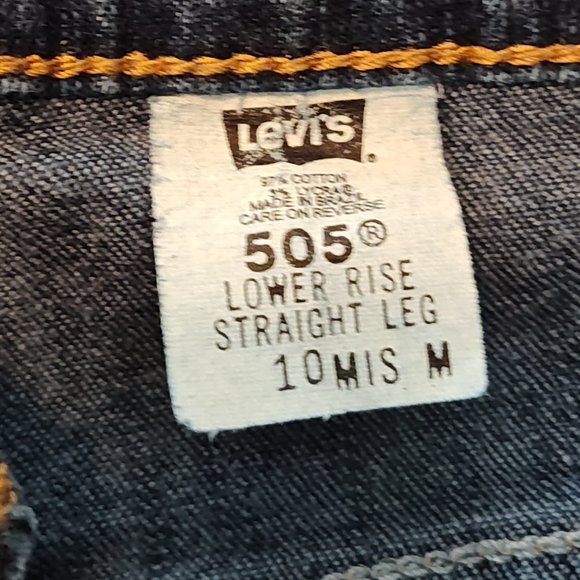Levi's 505 medium wash, low rise, straight leg jeans, excellent cond., size 10M - Picture 3 of 3
